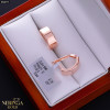 Rose gold english lock earrings #68873