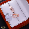 Rose gold english lock earrings #68878