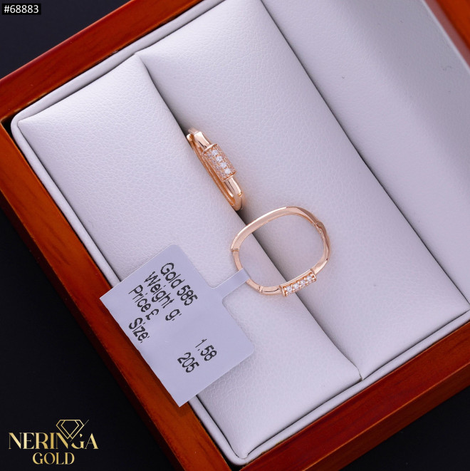 Rose gold earring #68883