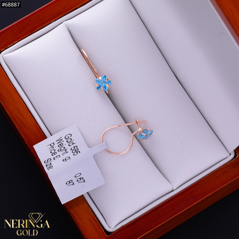 Rose gold earring #68887