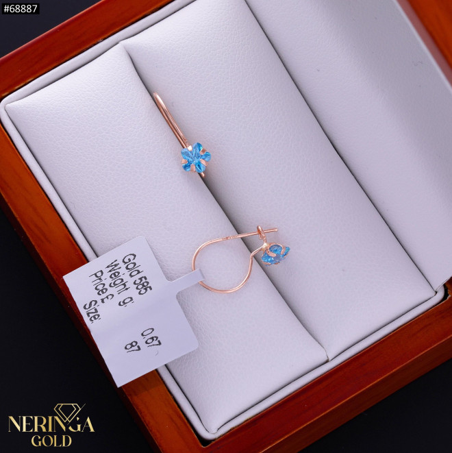 Rose gold earring #68887