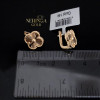 Rose gold english lock earrings #68957