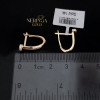 Rose gold english lock earrings #68965