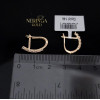 Rose gold english lock earrings #68966