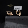 Rose gold english lock earrings #68962