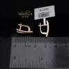 Rose gold english lock earrings #68963