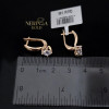 Rose gold english lock earrings #68964