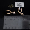 Rose gold english lock earrings #68967