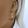 Rose gold earring #68971