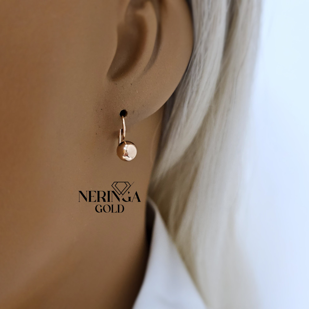 Rose gold earring #68970