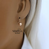 Rose gold earring #68970