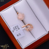 Rose gold english lock earrings #68959