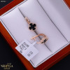 Rose gold english lock earrings #68960