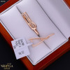 Rose gold english lock earrings #68961