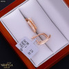Rose gold english lock earrings #68962