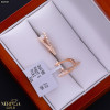 Rose gold english lock earrings #68963