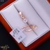 Rose gold english lock earrings #68964