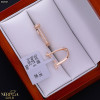 Rose gold english lock earrings #68965
