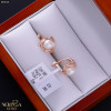 Rose gold english lock earrings #69028