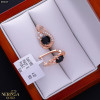 Rose gold english lock earrings #69029