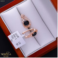 Rose gold english lock earrings #69029