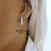 Rose gold english lock earrings #69308