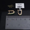 Rose gold english lock earrings #69309