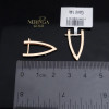 Rose gold english lock earrings #69307