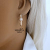 Rose gold earring #69303