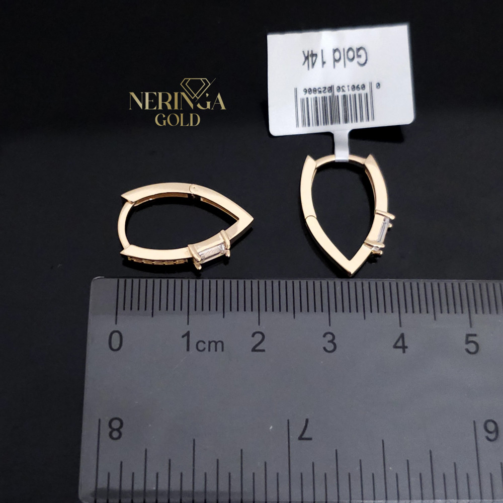 Rose gold earring #69306