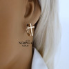 Rose gold earring #69304