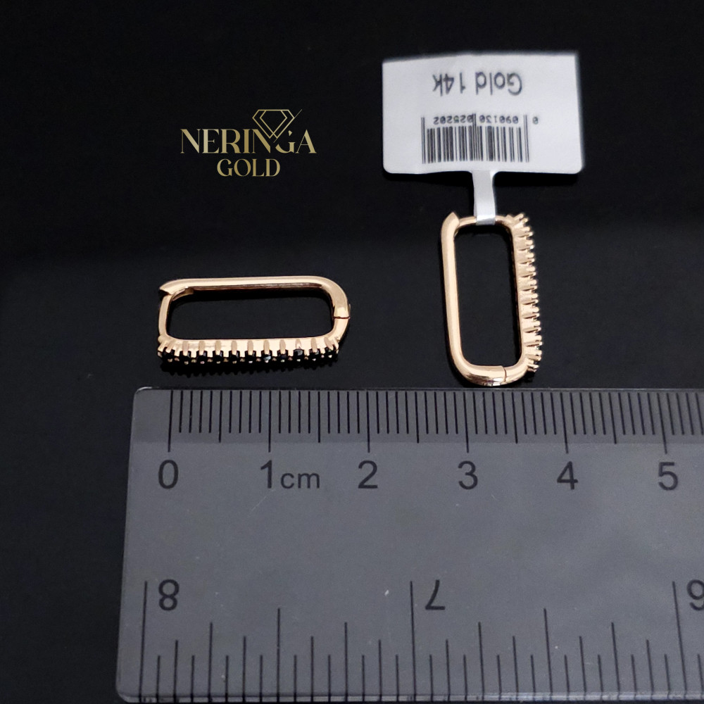 Rose gold earring #69302