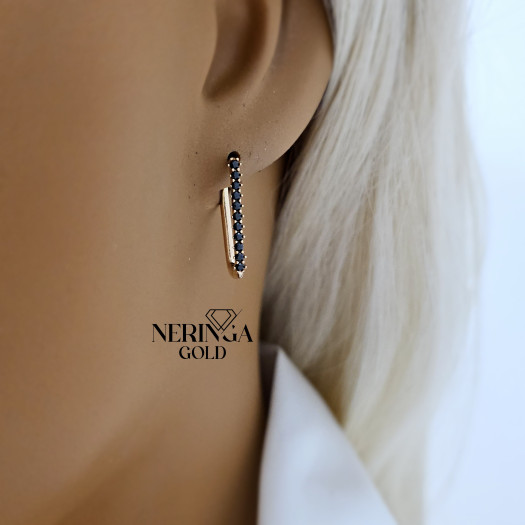 Rose gold earring #69302