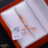 Rose gold english lock earrings #69307