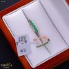 Rose gold english lock earrings #69309