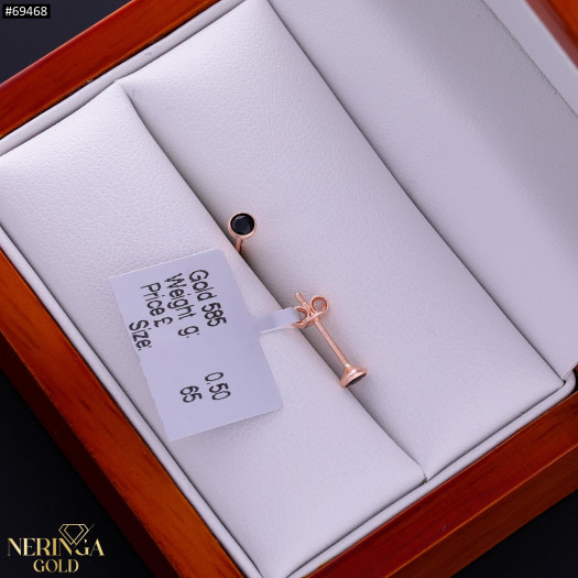 Rose gold stud earrings #69468