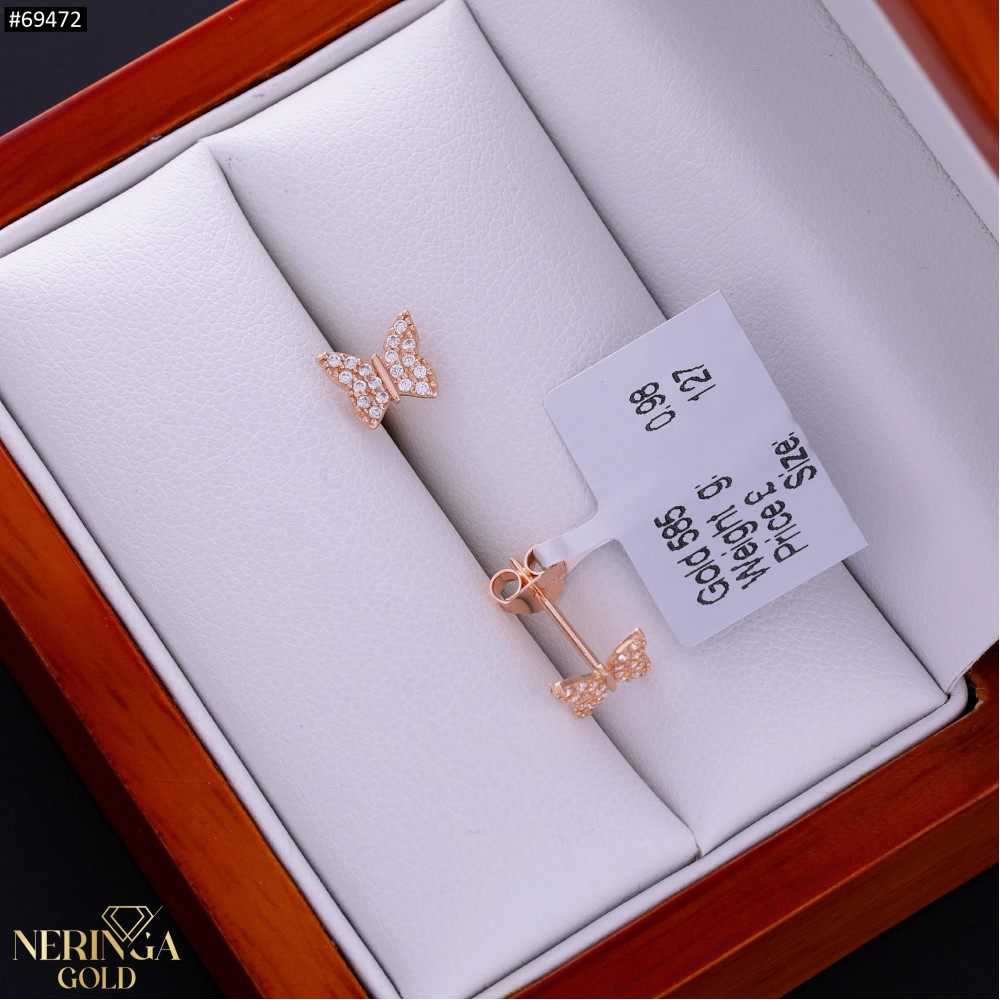Rose gold children earrings #69472