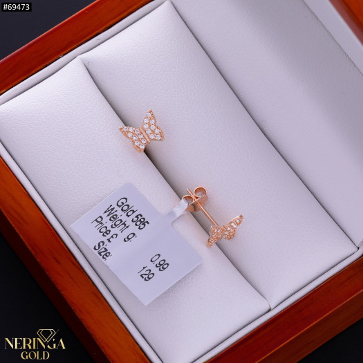 Rose gold children earrings #69473