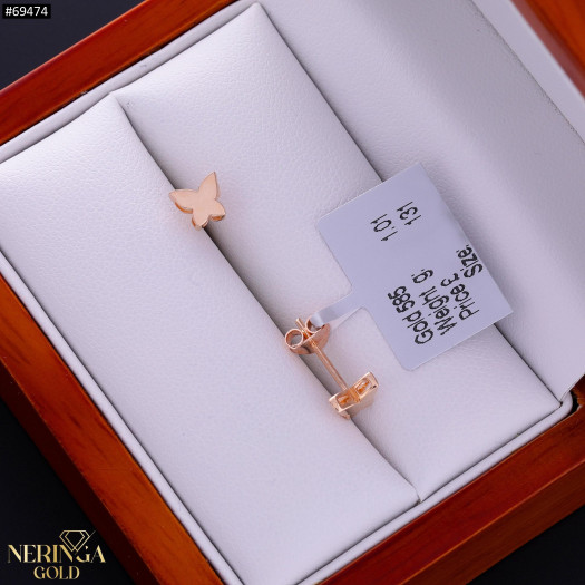 Rose gold children earrings #69474