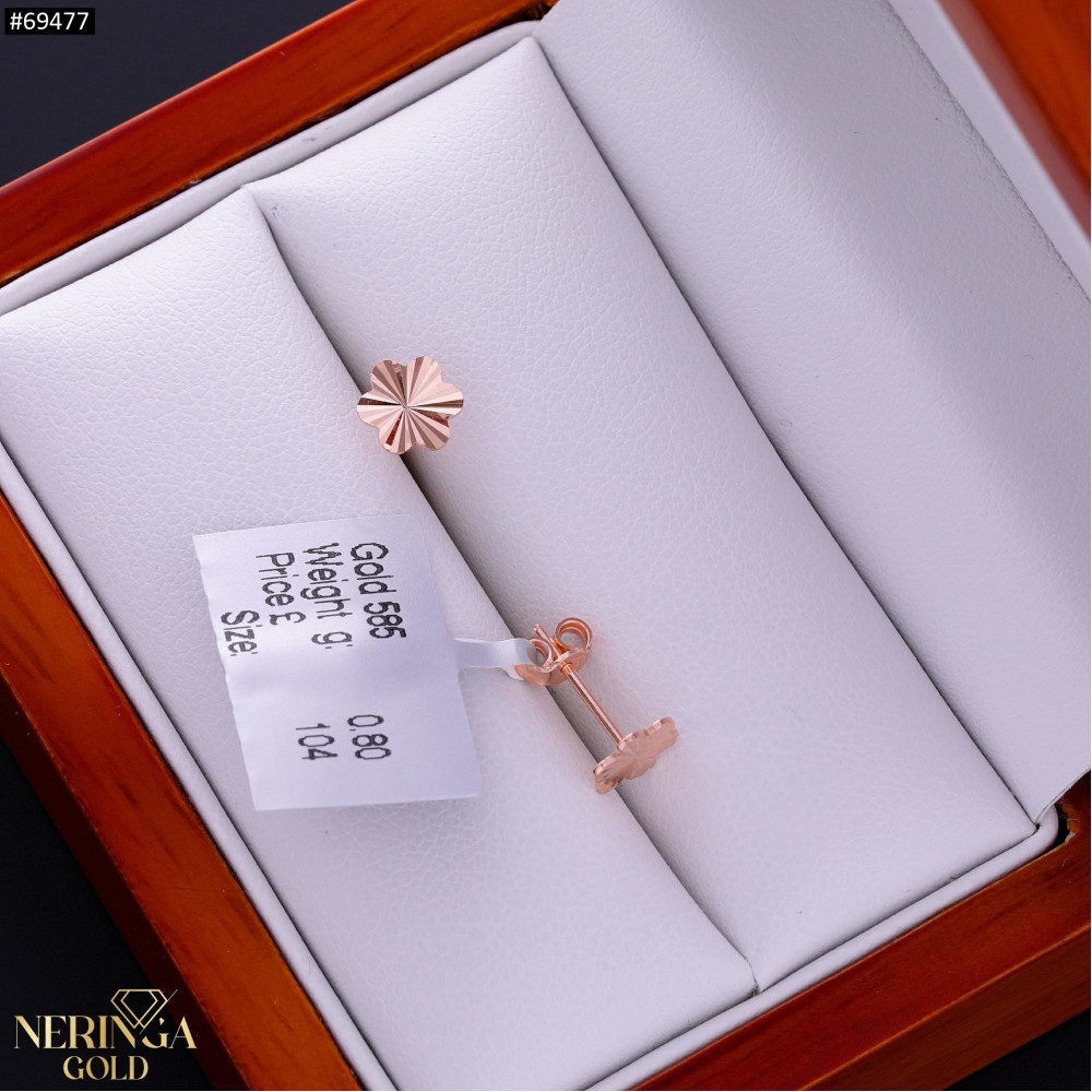 Rose gold children earrings #69477