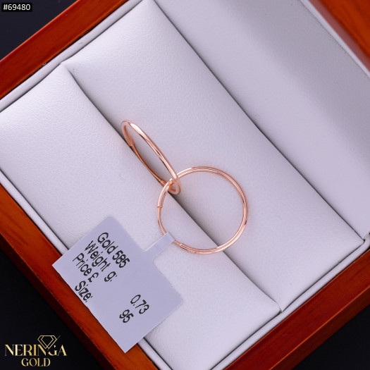 Rose gold hoop earrings #69480