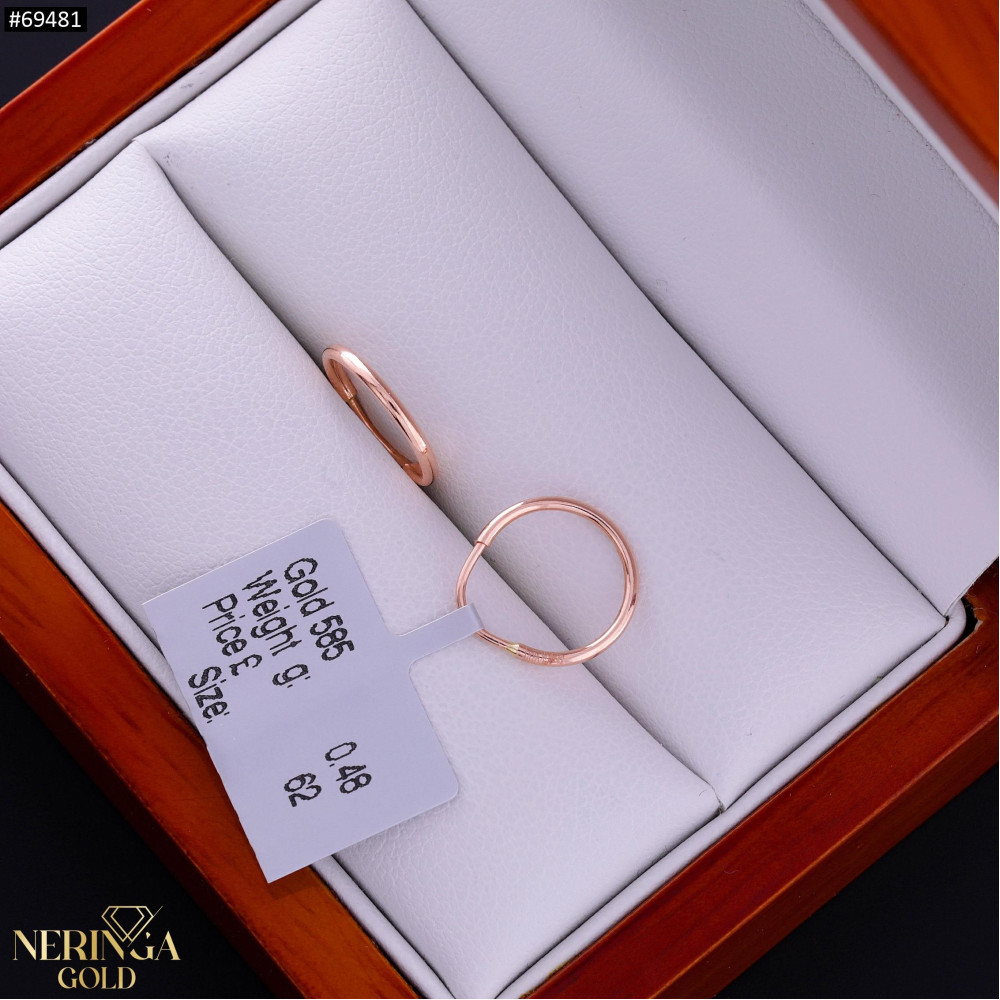 Rose gold hoop earrings #69481