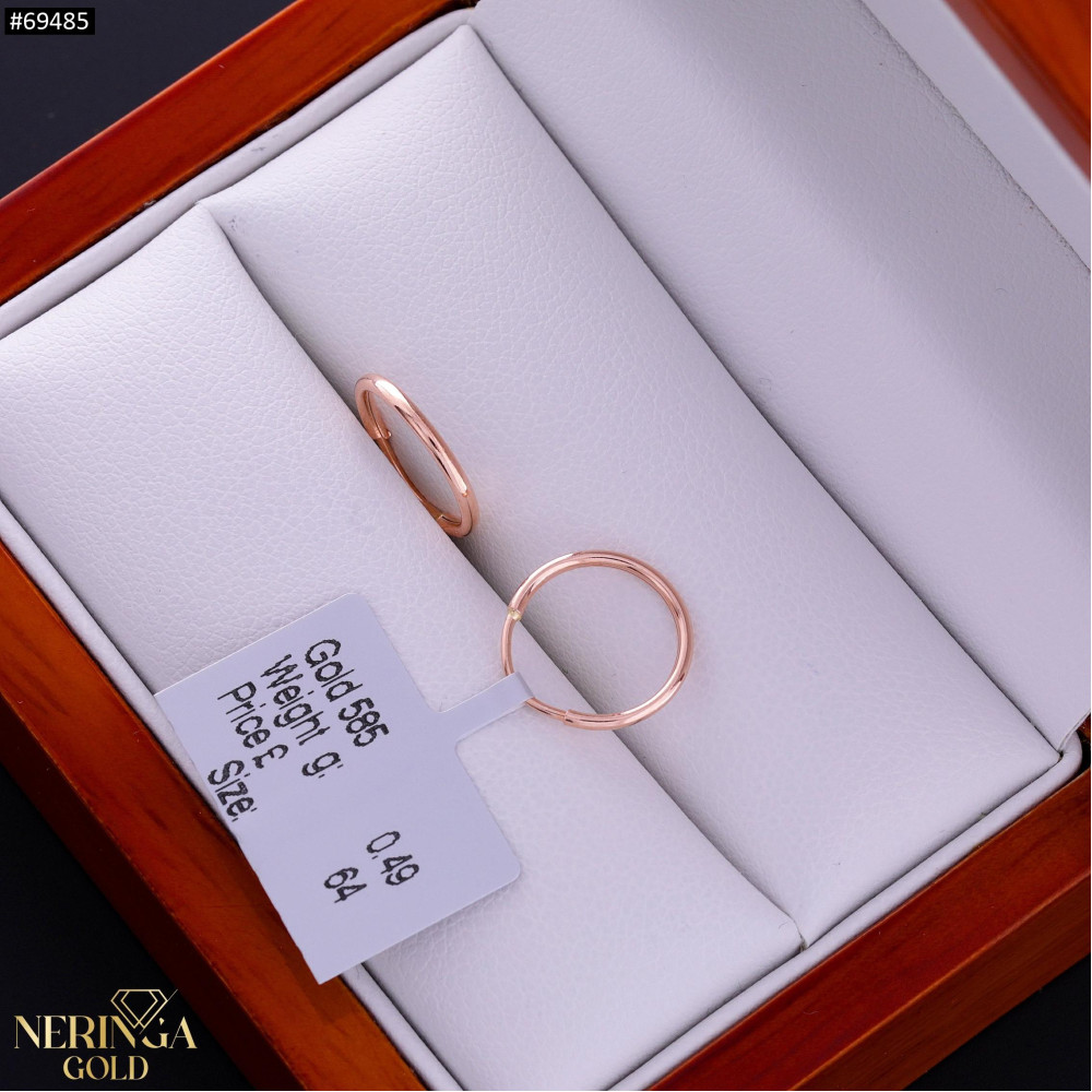 Rose gold hoop earrings #69485