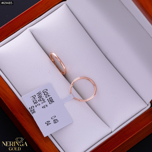 Rose gold hoop earrings #69485