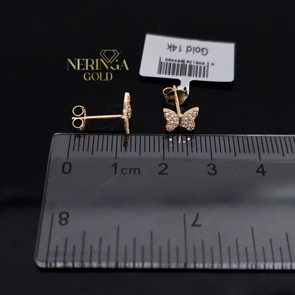 Rose gold children earrings #69473