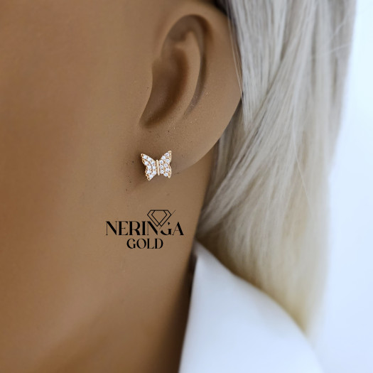 Rose gold children earrings #69470