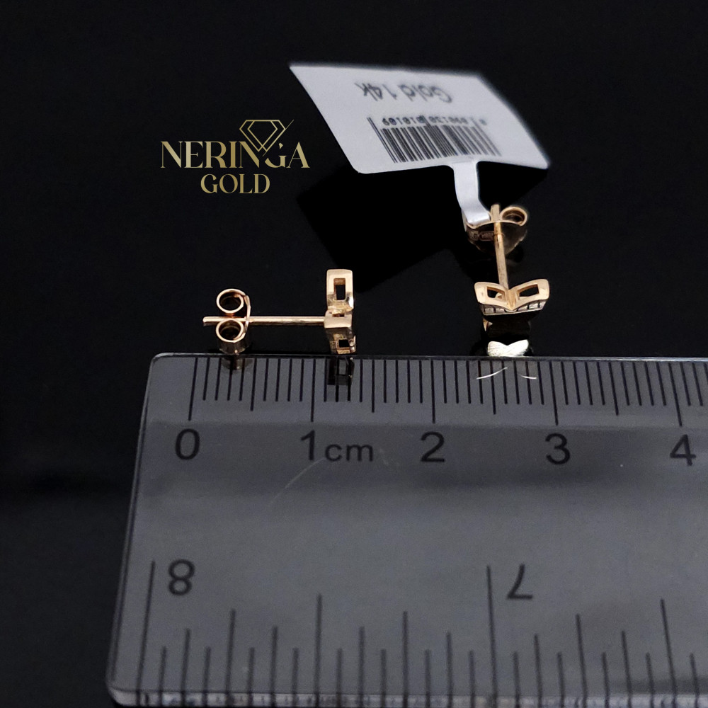 Rose gold children earrings #69474