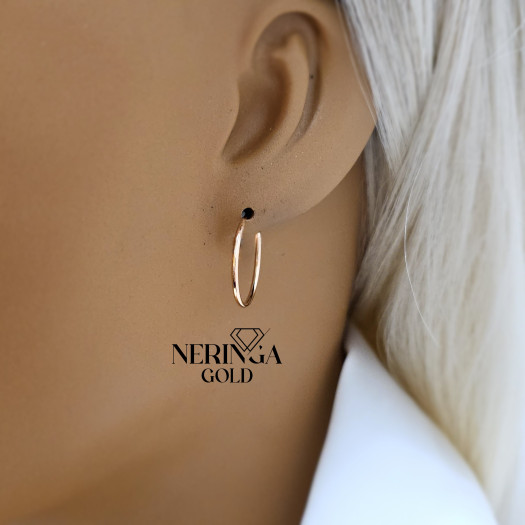 Rose gold hoop earrings #69480