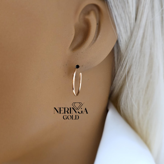 Rose gold hoop earrings #69480