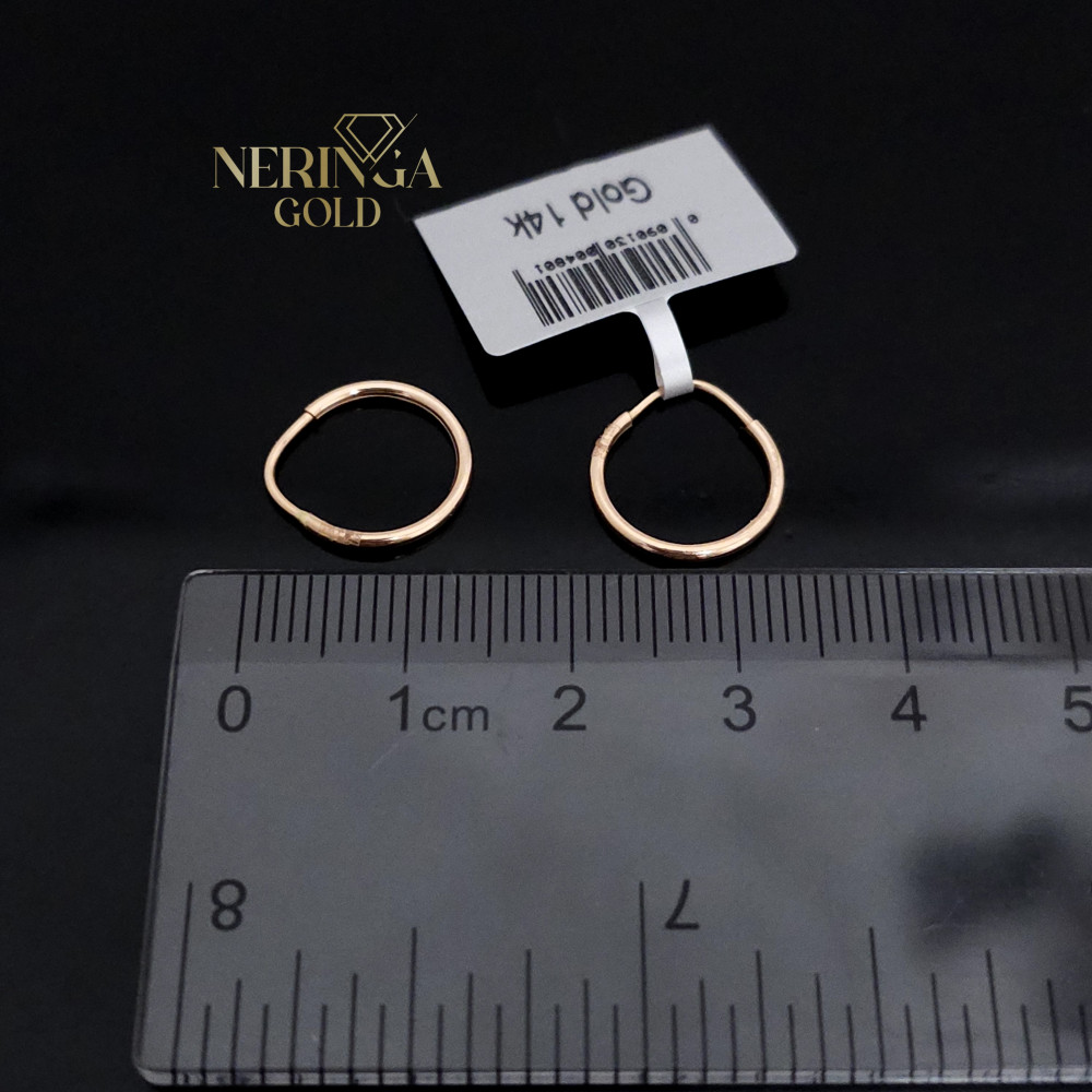 Rose gold hoop earrings #69485